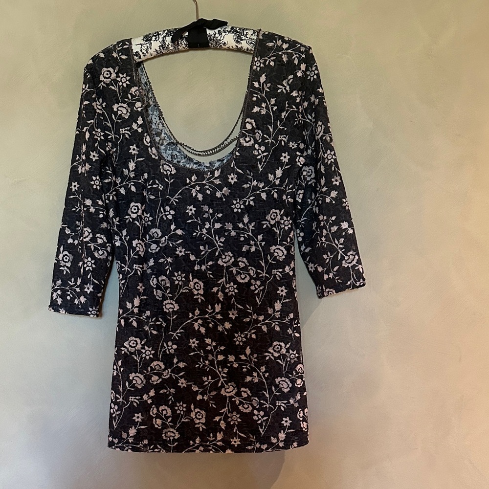 Intimately Free People Long Sleeve Floral Top size L